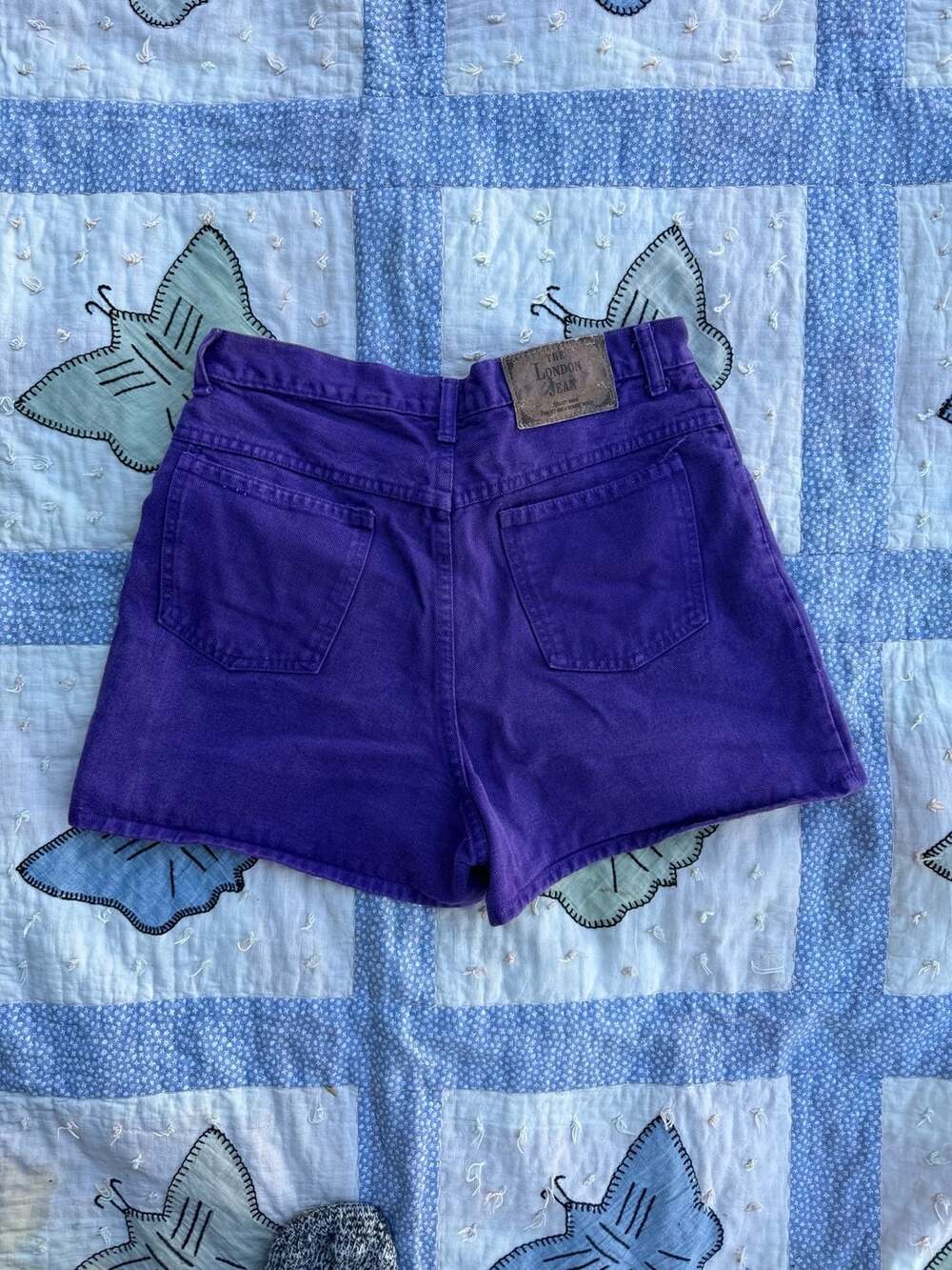 Vintage Moda Int'l High Waisted Purple Denim Shorts